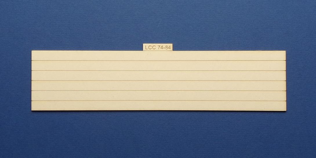 LCC 74-84 O gauge plank panel for coal staithes type 1 Plank panel for coal staithes. Single side engraved. 